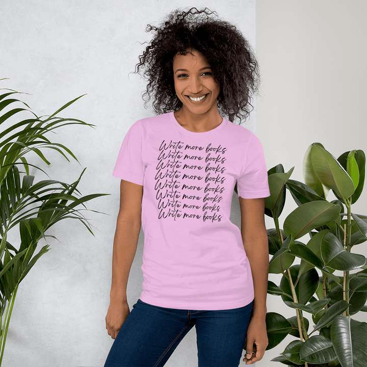 Evie Mitchell Lilac / S Write More Books - T-Shirt - Light Colors